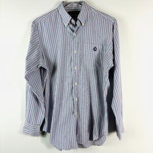 Lauren Ralph Lauren preppy Crest Shirt button down long sleeve 15 32/33 striped